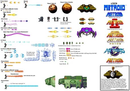 The Spriters Resource - Full Sheet View - Metroid Customs - 