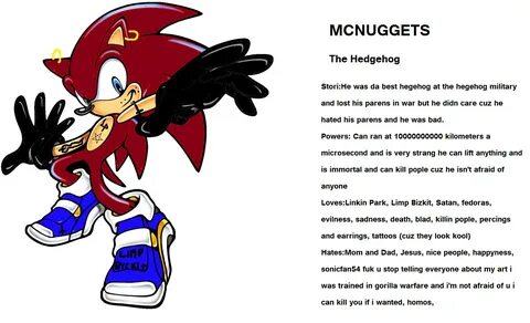 Plz don't steel Sonic Original Characters Know Your Meme