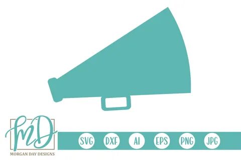 Cheer Megaphone SVG By Morgan Day Designs TheHungryJPEG.com 