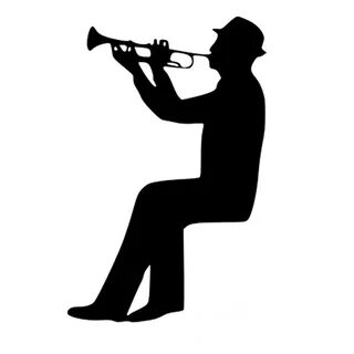 Man Playing Trumpet Switch Decal Cartoon Fashion Wall Vinyl 