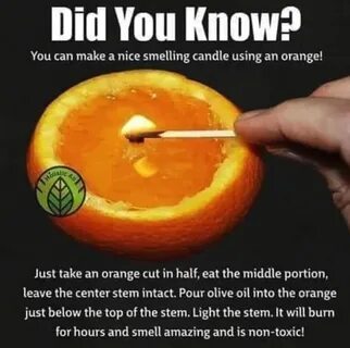 Making a candle from a hollowed out orange: hack or hoax? - 