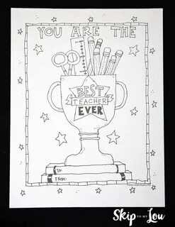 Best Teacher Coloring Page for the BEST teacher EVER! Free t