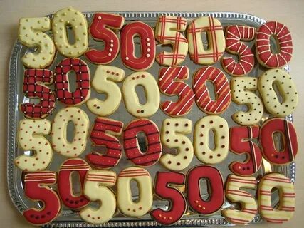 50 cookies 50th anniversary party favors, 50th anniversary p