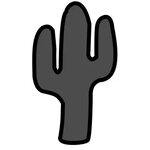 Gray Cactus SVG Clip arts download - Download Clip Art, PNG 
