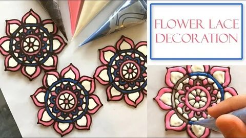 How to make Lace Chocolate flower Decorations, Multi-Color D