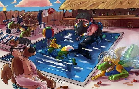 Pool Party - Weasyl