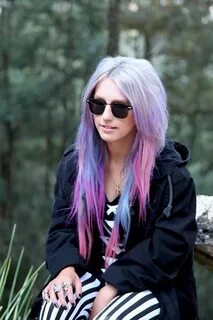 kool #purple #pink #blue #hair Dark Goth Cyber Punk Emo Alte