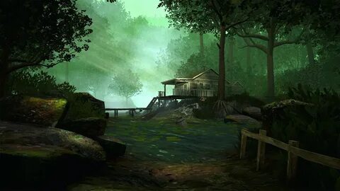 ArtStation - swamp house