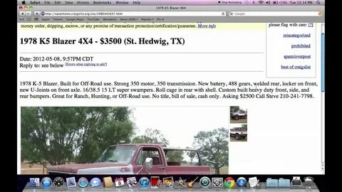 San Antonio Craigslist Auto For Sale By Owner at Cars