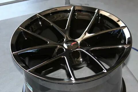 Black Chrome Corvette Spyder Wheels for C6 Z06 Grand Sport 1