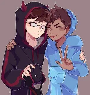 Badboyhalo and Skeppy Skeppy fanart cute, Fan art, Cute draw