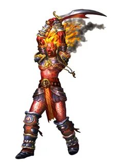 Female Fire Giant Barbarian Fighter - Pathfinder PFRPG DND D