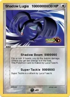 Pokémon Shadow Lugia 100000000 1 1 - Shadow Beam 9999990 - M