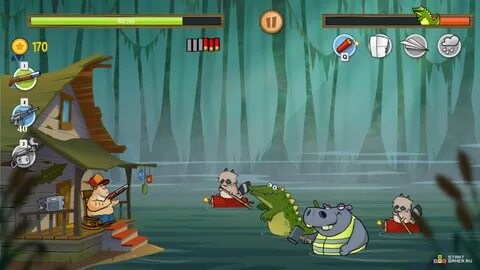 Игра Болотная Атака (Swamp Attack) - играть онлайн бесплатно
