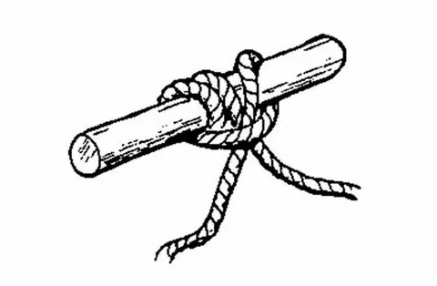 Hitch Ropes Mooring Pioneering Rope Drawing Knot Knots Scout