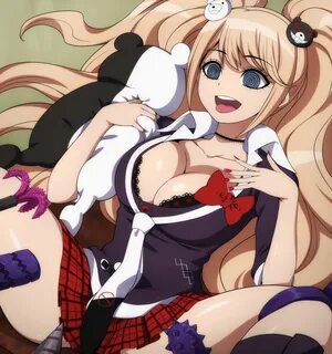 Xbooru - @ @ big breasts blonde hair breasts cleavage dangan