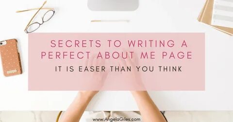 How to Write About Me Page (WITH FREE PRINTABLE GRAPHIC & EX