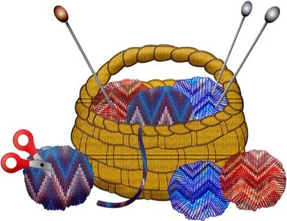 Cartoon Old Women Knitting Clipart - Full Size Clipart (#537