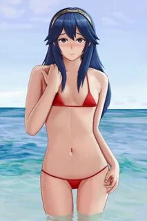 Safebooru - 1girl bikini blue eyes blue hair detteiutteiu fi