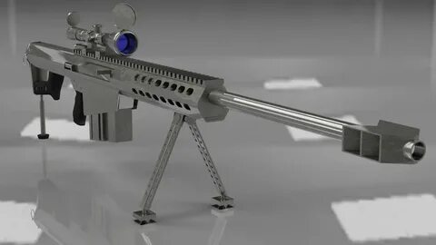 barrett m107 50 caliber sniper rifle CAD in Снайперська гвин