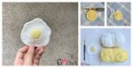 play food egg. Crochet fried egg Miniature Toys Toys & Games