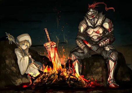 Bonfire lit, by 釈 迦 力 ポ テ ト (pixiv.net) Goblin, Slayer anime