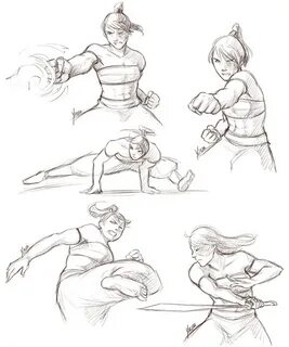 Fighting Drawing Reference and Sketches for Artists
