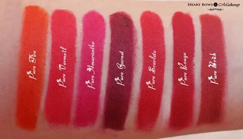 L'Oreal Pure Reds Collection Star Red Lipsticks Review, Swat