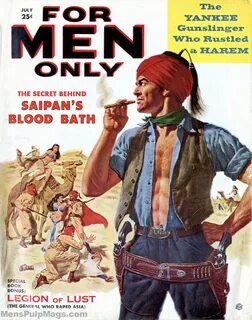 FOR MEN ONLY, July 1957. Cover by James Bama I just upload. 