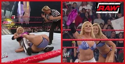 WWE Trish Stratus vs Stacy Keibler (Bra And Panties Paddle O