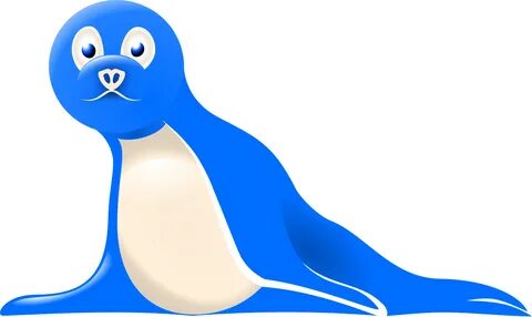 Cartoon blue seal free image download