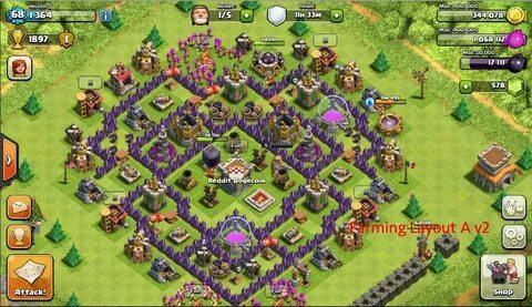 Terkuat Base Coc Th 7 Unik 3D : Base COC TH 7 Defense Terbai