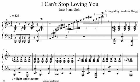 Ray Charles - I Can't Stop Loving You Piano Sheet Music PDF