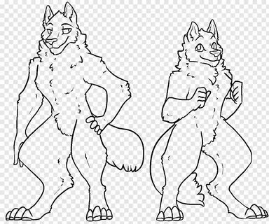 Anthro Wolf Base png PNGBarn