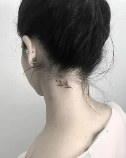 Tiny neck tattoos for women 5 Neck tattoos women, Back of ne