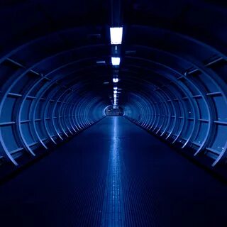 wallpaper 2248x2248 Blue road, tunnel, architecture.