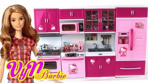 💖 Barbie doll Kitchen Set up Cooking - Barbie in the dream h