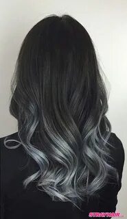 Charcoal Gray Silver Balayage Hairstyles Идеи для волос, Кра