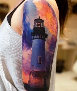 realistic-lighthouse-tattoo- Inspired Luv