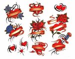 Traditional Heart Tattoos Flash Set Best Tattoo Designs Hear