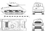 M4A3E2 Sherman blueprints free - Outlines