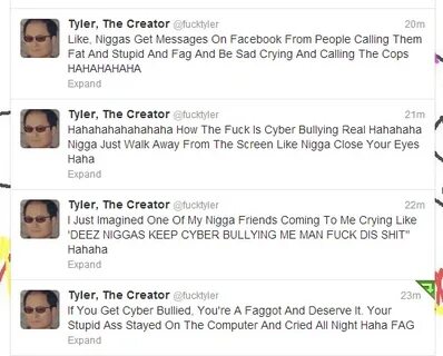 Series of Tweets Tyler, The Creator's Cyber-Bullying Tweet K