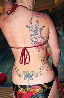 Flower butterfly tattoo for women - Tattoos Book - 65.000 Ta