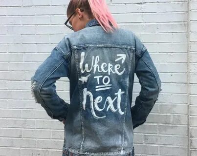 Wearable Art Hand Painted Denim Jacket Etsy UK Painted denim