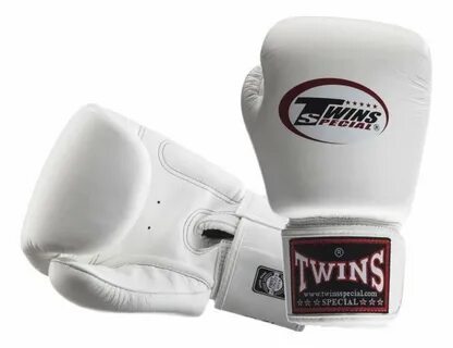 Боксерские перчатки Twins BGVL-3 белые, 10 унций - купить в 