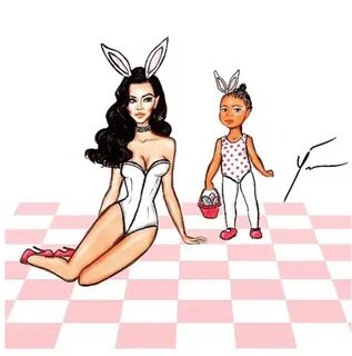 Kim Kardashian Possibly Places Playboy Bunny Ears on Her Daughter - The Hollywoo