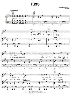 Prince Kiss Sheet Music Notes, Chords Download Pop Notes, Pi
