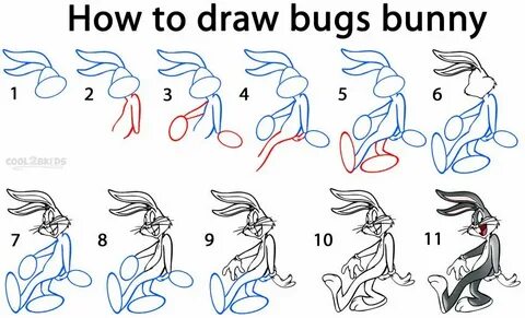 How To Draw Bugs Bunny Step by Step Drawing Tutorial with Pi