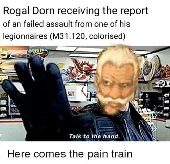 Rogal Dorn Receiving the Report of an Failed Assault From On