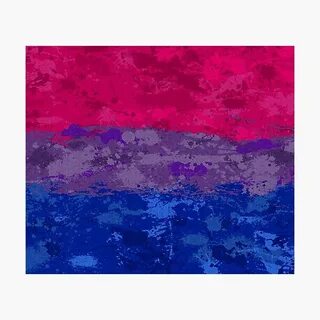 "Bisexual Paint Splatter Flag" Photographic Print by LiveLou